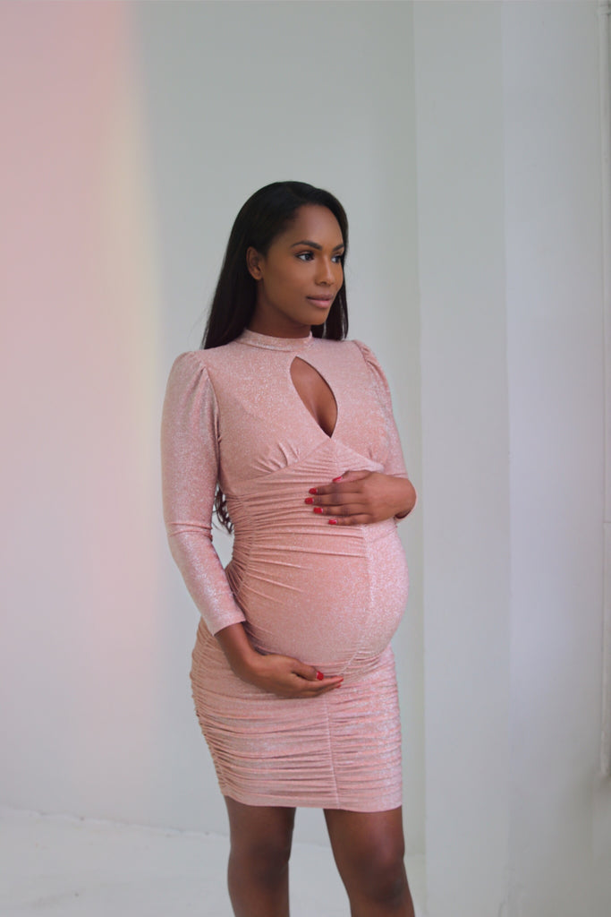 Pink Maternity dress, for a baby shower ...